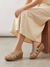 Womens Wedge Sandals Slip-On