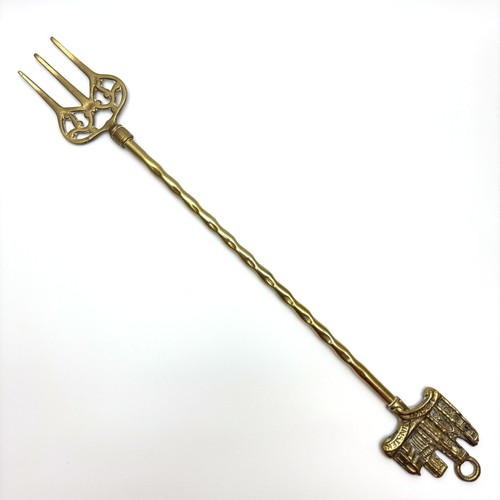Vintage brass toasting fork - vintage,