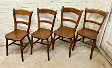 Set 4 Antique Victorian Elm &