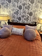 Antique Mahogany Bed Double Size ? Victorian ? Original Stretchers / Castors