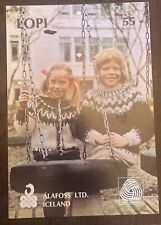 GIRLS BOYS FAIR ISLE LOPI ICELANDIC WOOL CARDIGAN JUMPER KNITTING PATTERN 55