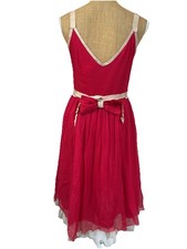 LM Lulu Paris Tired  dress 100%  silk lace detail size T1