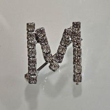 Vintage Letter M brooch