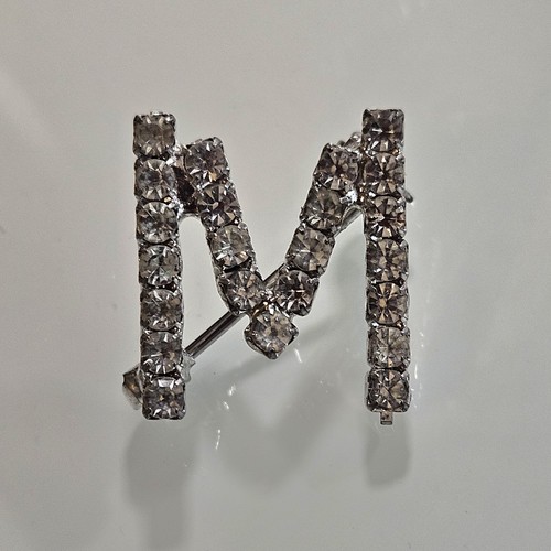 Vintage letter brooch - vintage, m