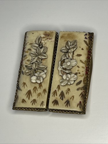 Antique carved belt buckle - carved,