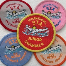 Vintage Patch STA Swimming International Junior Distance Award 5-400 Metre Badge