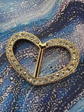 Rhinestone Heart Gold Decor