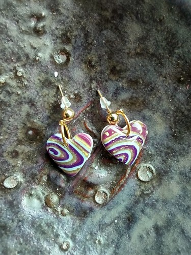 Mini dangles purple swirl - mini,