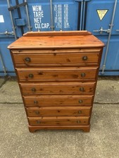 Tall 6 Drawer Pine Chest by