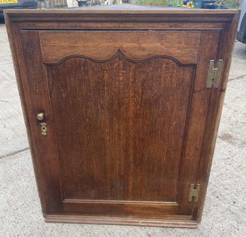 Georgian oak corner cupboard - georgian,
