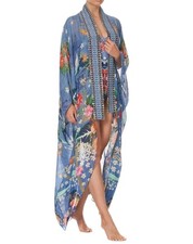 Camilla Kaftan Layer Cape One Size Silk Embellished 'Faraway Florals' Relax Fit