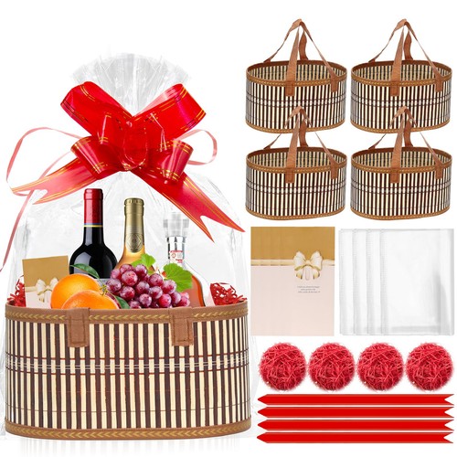 Pcs empty woven bamboo gift - bamboo,