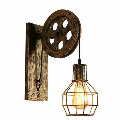 Retro wall lamp wheel - retro,