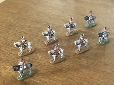 Relive Waterloo Del Prado….8x British Mounted Standing To Attention - 28mm VGC