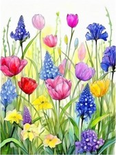 Tile Mural Wildflowers Floral