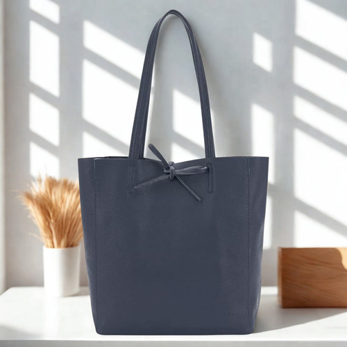 Real leather shopper bag - shopper, women