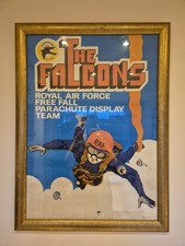 RAF Royal Air Force Falcons Parachute Display Team Poster 77x57 Cm MOD Vintage 