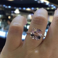 Pink morganite cushion cut - pink,