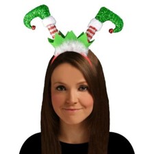 Sparkly Christmas Elf Leg Boppers on Headband