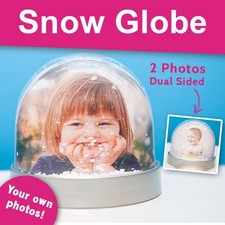 Personalised photo snow globe - snow,