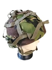 British Army MK6 Combat Helmet Ex MOD Surplus Military MEDIUM Woodland DPM Cover