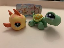 Littlest Pet Shop Turtle Diamond Shell 1942 Yellow Fish 1939 Pet Pairs