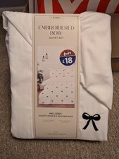 Embroidered bow duvet set - bow,