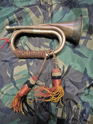 Bugle copper brass military - &,