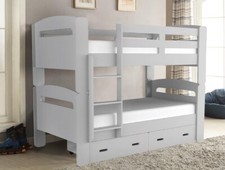 WHITE BUNK BED PLUS DRAWERS