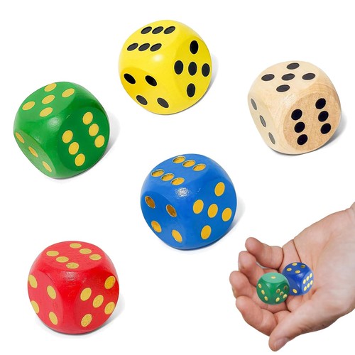 Pcs large wooden dice - large,