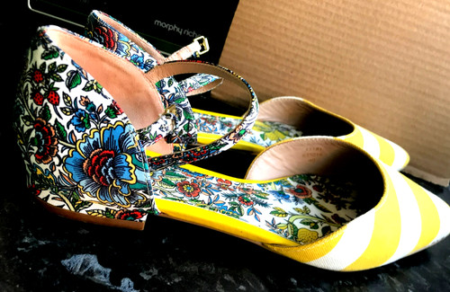 Boden yellow stripe floral - yellow,