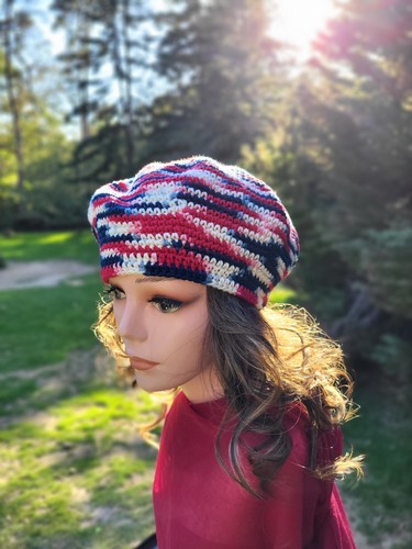 Handmade crochet beret hat - handmade,
