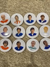 Rare Vintage 70's England Football Jam Jar Lid Memorabilia set of 12