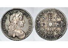 1679 King Charles II Great Britain England Fourth Bust Silver Crown