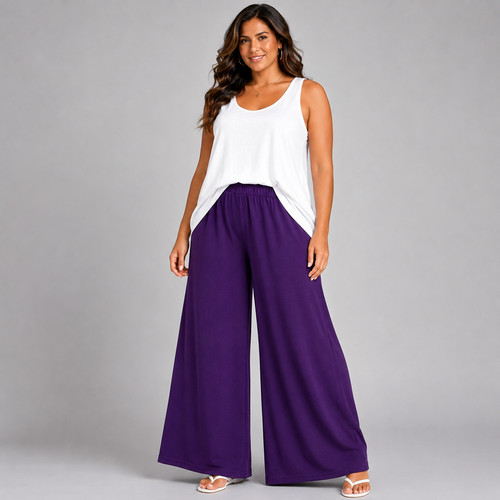 Womens ladies crepe palazzo - ladies,