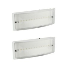 2 x BELL 09082 Spectrum Compact LED Emergency Mini Bulkhead Light Fittings 3W