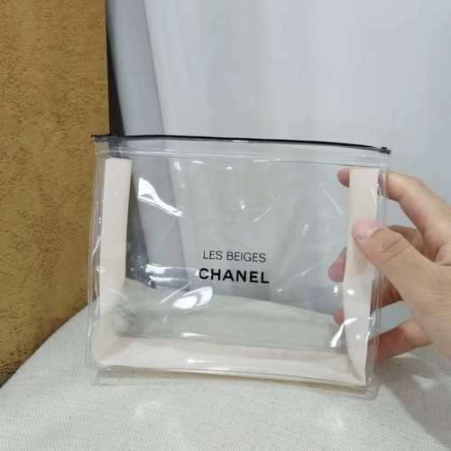 Transparent pvc makeup bag - transparent,