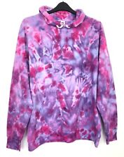 Unisex Hand Dyed Pink Scrunch Tie Dye Hoodie Party Love Gift Xmas Gym New XL