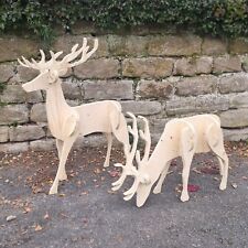 Pair of Reindeer Stag Deer Christmas Decoration Indoor/Outdoor CNC Model 90cm