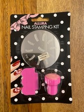 ALLURA FRENCH MANICURE Nail Art Stamp Stamping Plate Tool Stamper Design Kit Set