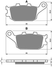 Brake disc pads rear goldfren - disc,