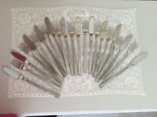 Viners Gerald Benney studio bark set of 12 fish knives 11 fish forks