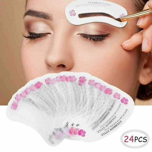 24pcs eyebrow stencils shaper - stencils,