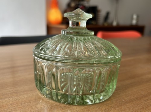 Vintage art deco pressed glass - deco,