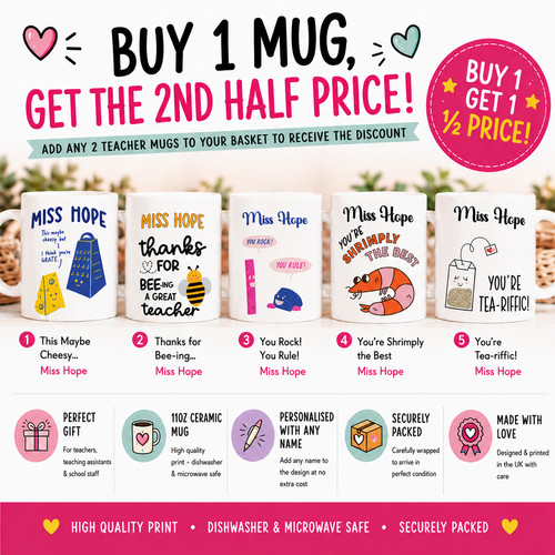 Personalised teacher mug funny - mug,