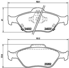 FRONT BRAKE PAD SET DISC BRAKE