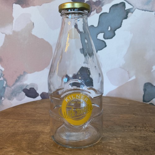 Kilner glass milk bottle - milk, with