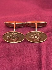 9 carat gold Masonic cufflinks