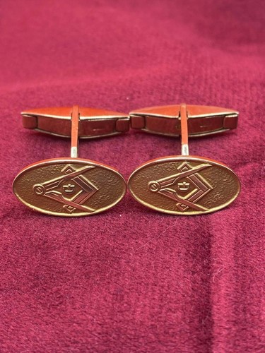 Carat gold masonic cufflinks - 9,