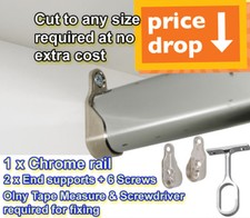 WARDROBE RAIL OVAL CHROME